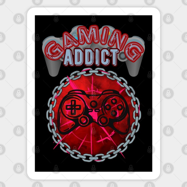 Gaming Addict - Funny Gamer Sticker by SEIKA by FP